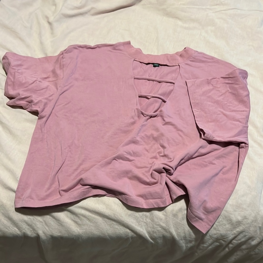 Wild Fable Cropped Shirt with Cutout